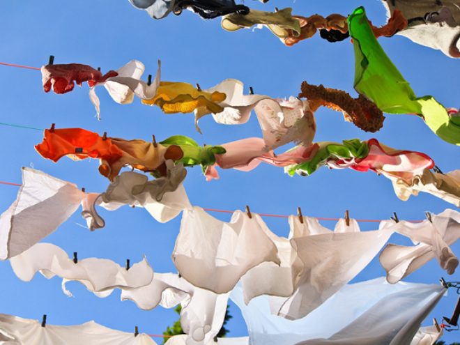 Clothes lines: Performance art under the sun
