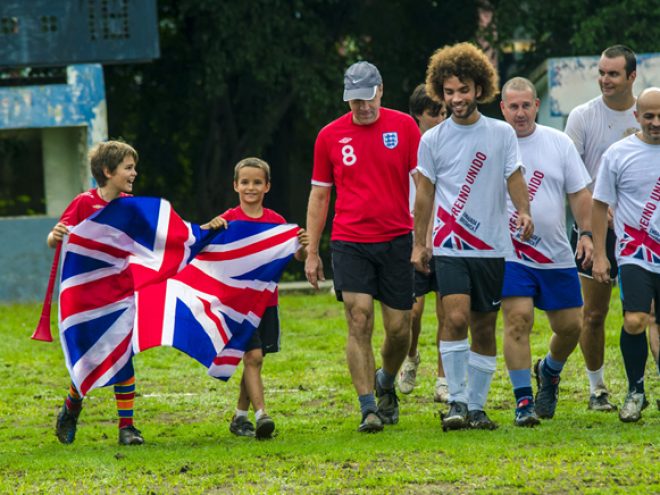 England vs Cuba invitational football match