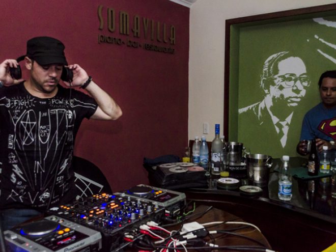 Dj Turcios is in the house at Bar Somavilla