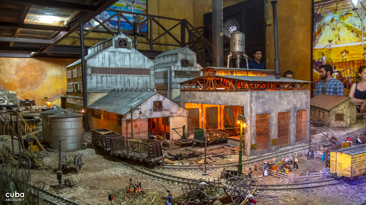 A close-up of the miniature sugar mill. Havana, Cuba
