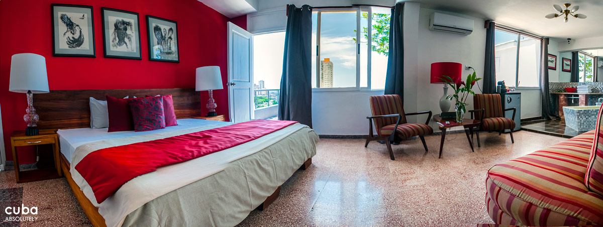 Artedel's bedrooms are spacious and decorated in a modern minimalist style. Havana, Cuba