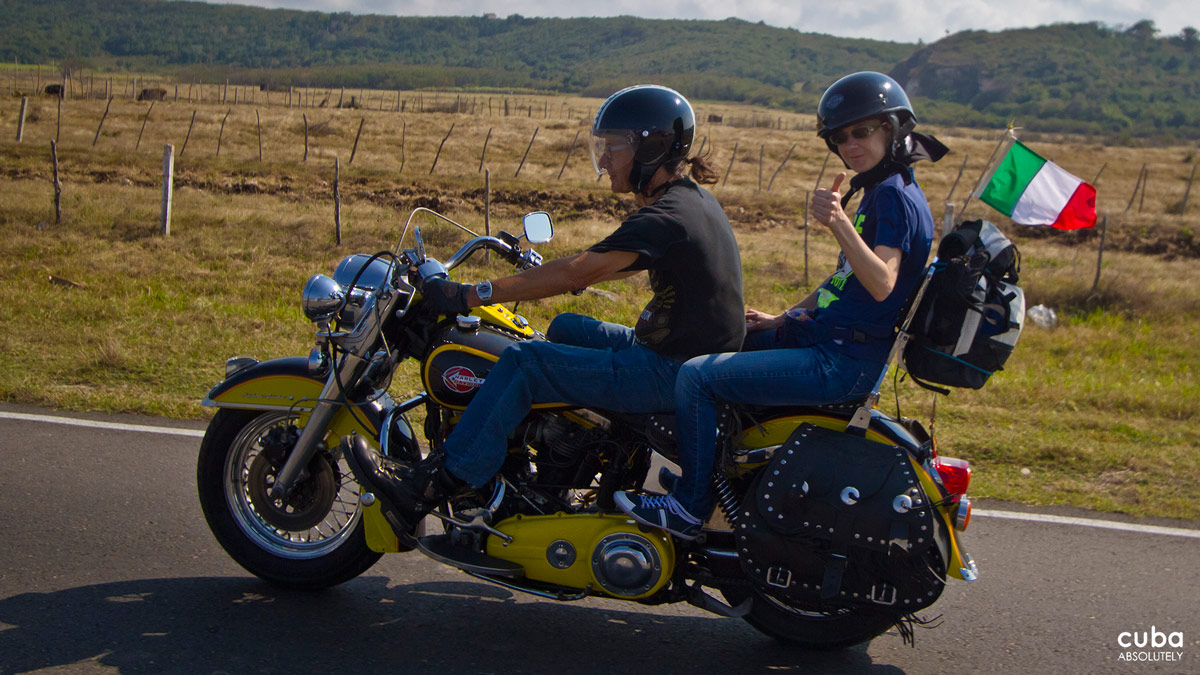 I was like in a daze, surrounded by so many of these cultural symbols, Harley-Davidson motorcycles that ranged from very old to very new, from original to hatched-up bikes. Havana, Cuba