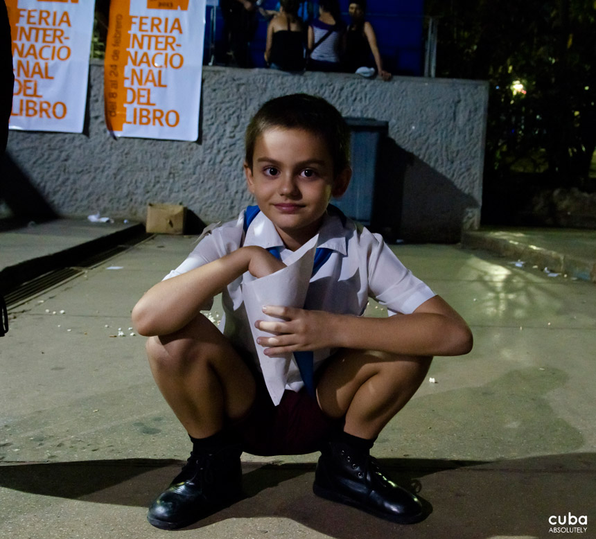 Children bring the happiness component to the Book Fair. Havana, Cuba