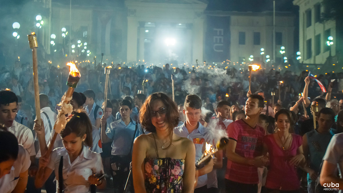 Today, many of the students who take part in the march are driven by the festive atmosphere and not necessarily the true meaning of the celebration. Havana, Cuba